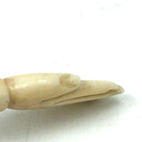 Open Hand, Wonderful  19th Century Carved Bone Bodkin