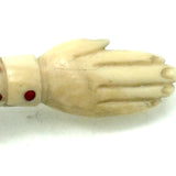 Open Hand, Wonderful  19th Century Carved Bone Bodkin