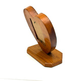 Heart Shaped Tramp Art Match Stick Standing Frame with Glass