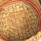 Beautiful Antique Macah Beargrass and Cedar Bark Basket with Birds and Sun