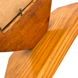 Heart Shaped Tramp Art Match Stick Standing Frame with Glass