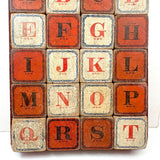 Complete C. 1870s Set of Hill's Spelling Blocks In Lower Half Wood Frame Box