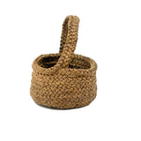 SOLD Golden Locks, Small Braided, Handled Basket Woven of Hair