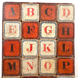 Complete C. 1870s Set of Hill's Spelling Blocks In Lower Half Wood Frame Box