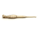 SOLD Fist with Cuff, 19th Century Presumed Sailor Made Carved Bone Crochet Hook