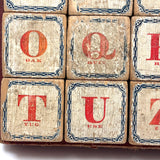 Complete C. 1870s Set of Hill's Spelling Blocks In Lower Half Wood Frame Box