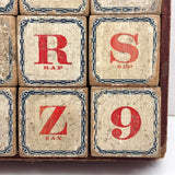 Complete C. 1870s Set of Hill's Spelling Blocks In Lower Half Wood Frame Box