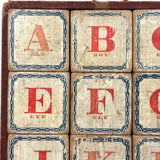 Complete C. 1870s Set of Hill's Spelling Blocks In Lower Half Wood Frame Box