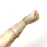 SOLD Fist with Cuff, 19th Century Presumed Sailor Made Carved Bone Crochet Hook