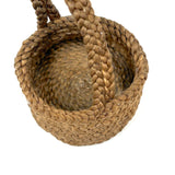SOLD Golden Locks, Small Braided, Handled Basket Woven of Hair