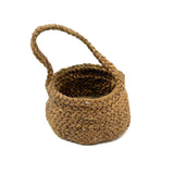 SOLD Golden Locks, Small Braided, Handled Basket Woven of Hair