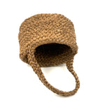 SOLD Golden Locks, Small Braided, Handled Basket Woven of Hair