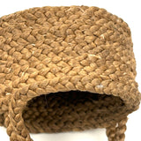 SOLD Golden Locks, Small Braided, Handled Basket Woven of Hair
