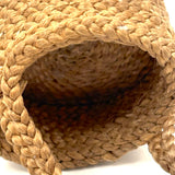 SOLD Golden Locks, Small Braided, Handled Basket Woven of Hair