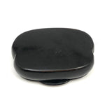 Early 19th C. Lacquered Papier Mache Dog Face Hinged Snuff Box