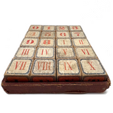 Complete C. 1870s Set of Hill's Spelling Blocks In Lower Half Wood Frame Box