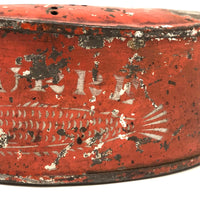 19th Century French Tole Painted Bait (Leurre) Box