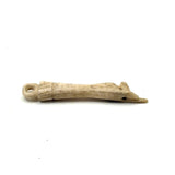 Antique Whale Bone Pointing Hand Pendant with Thread Hole