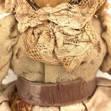 Amazing Antique Hand-sewn Doll with Paper Litho Face