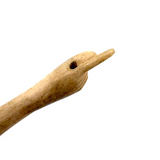 Antique Whale Bone Pointing Hand Pendant with Thread Hole