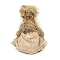 Amazing Antique Hand-sewn Doll with Paper Litho Face