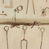 High School Second Year, Beautiful Mounted Albumen Photo of Metalwork Projects Display in Original Oak Frame