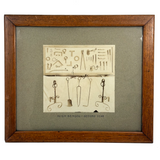 High School Second Year, Beautiful Mounted Albumen Photo of Metalwork Projects Display in Original Oak Frame