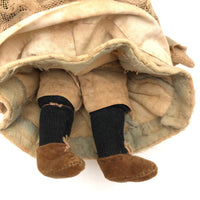 Amazing Antique Hand-sewn Doll with Paper Litho Face