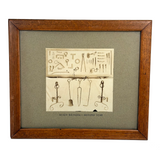 High School Second Year, Beautiful Mounted Albumen Photo of Metalwork Projects Display in Original Oak Frame