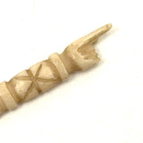 19th Century Scrimshaw Bodkin with Pointing Hand