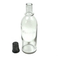 Chocolate, c. 1910s Etched Glass Soda Fountain Syrup Bottle