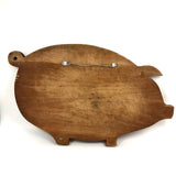 Old Red Painted Folk Art Pig Cutting Board
