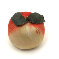 Lovely Painted Silk Apple (or Peach?) Pin Cushion