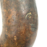 Very Tender, Very Old Tin Lined Wooden Pipe Bowl with Beautiful Face