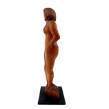 Proud, Heroic Feeling WPA Era Carved Folk Art Nude