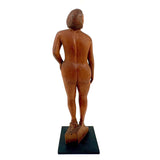 Proud, Heroic Feeling WPA Era Carved Folk Art Nude