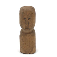 Soulful Little Carved Bald Man Bust