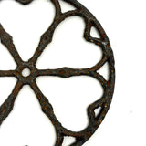 Six Hearts: 19th Century Cast Iron Pull Toy Wheel