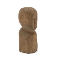 Soulful Little Carved Bald Man Bust