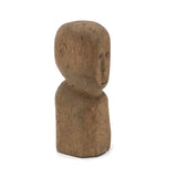 Soulful Little Carved Bald Man Bust