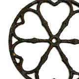 Six Hearts: 19th Century Cast Iron Pull Toy Wheel