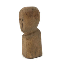 Soulful Little Carved Bald Man Bust