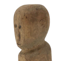 Soulful Little Carved Bald Man Bust