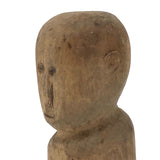 Soulful Little Carved Bald Man Bust