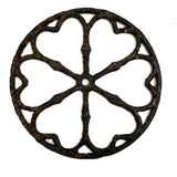 Six Hearts: 19th Century Cast Iron Pull Toy Wheel