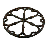 Six Hearts: 19th Century Cast Iron Pull Toy Wheel