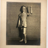 Joan of Arc? Wonderful Mounted Photograph of Regal Looking Young Performer c. 1920s
