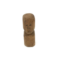 Soulful Little Carved Bald Man Bust