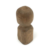 Soulful Little Carved Bald Man Bust