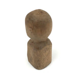 Soulful Little Carved Bald Man Bust